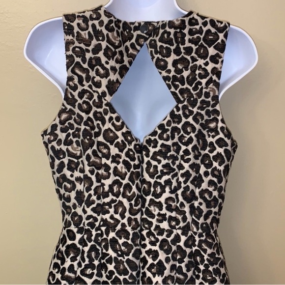 Anthropologie Leopard Print Dress - Black and Cream - Picture 6 of 10